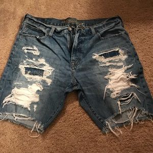 American Eagle Destructed Denim Shorts